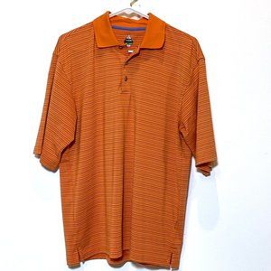 Bolle Golf Mens Shirt Medium Orange  2 Ply Mercerized Cotton Lightweight Polo